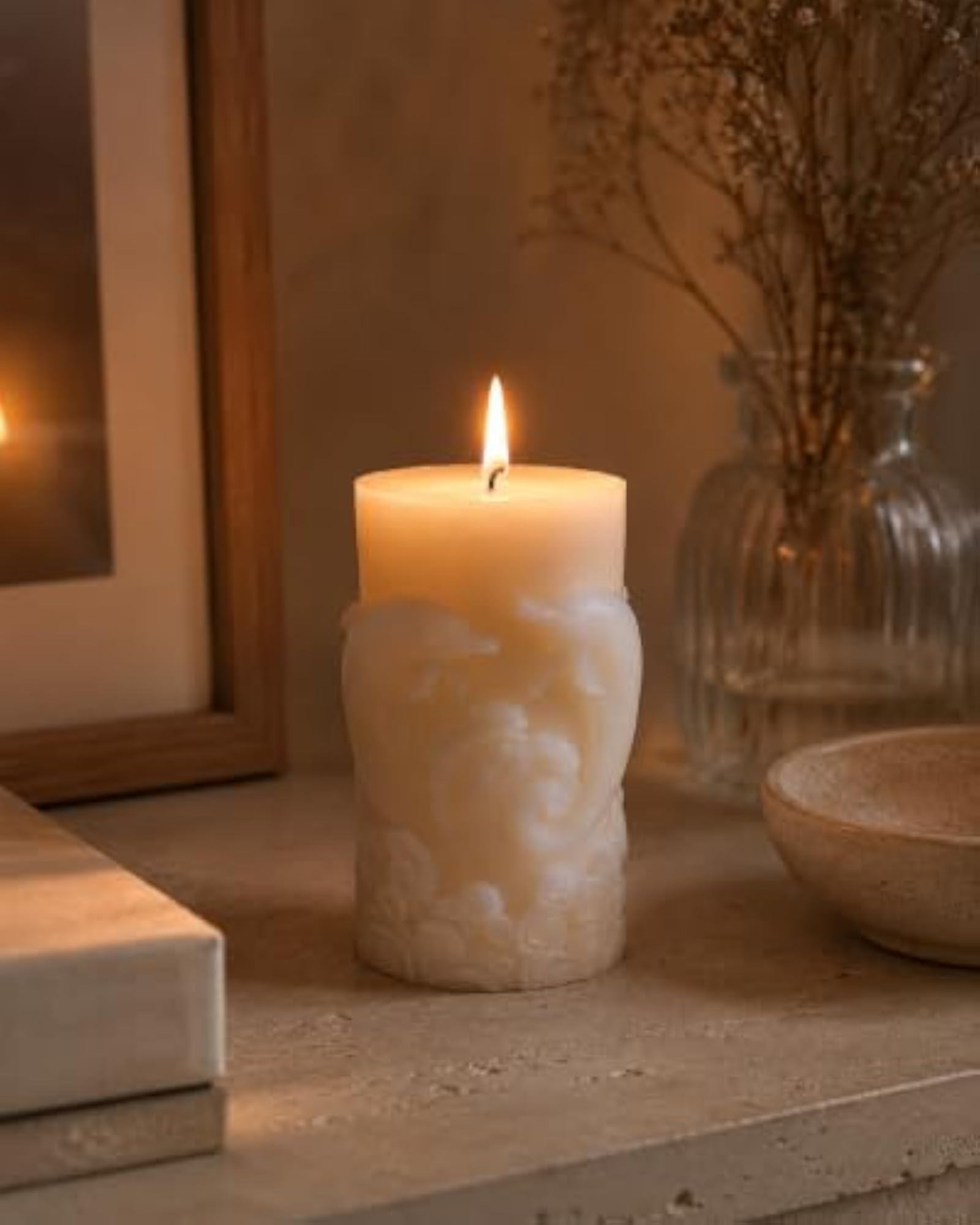 Premium French Vanilla Soy Wax Scented Candle, Dolphin Design