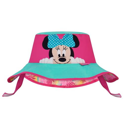Disney Seau pour filles, Minnie Mouse pour tout-petits de 3 à 4 ans et chapeau de soleil pour enfants de 5 à 8 ans, minnie mouse, 5-6 Ans