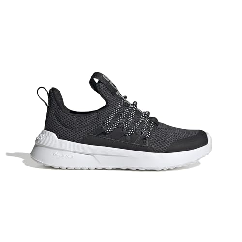 adidas Tênis infantil Lite Racer Adapt 5.0 sem cadarço, Core Black/Ftwr Branco/Carbono, 15