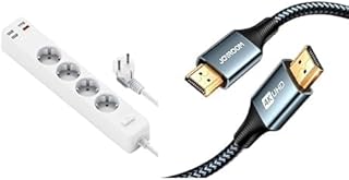 WIWU TV Essential Bundle ( PD20W U01EU Smart Power Strip with 4 Outlets and 3 USB Ports, EU Plug - W|18 Months Warranty