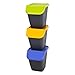 Produktbild BranQ Home essential ein Set mit 3 Mülleimern PELIKAN, mit praktisches Mülltrennsystem, 29,5 x 39 x 36 cm (LxBxH), Anthrazit