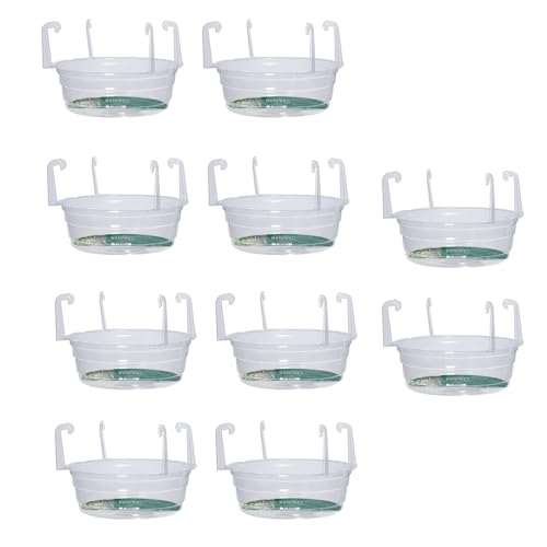 10 Pcs 10 Inch Hanging Plant Water Catcher-Clear Plastics Plant Water Catcher Tray-Hanging Plant Saucers Drip Pans For Indoor Outdoor Hanging Basket Flower Pot