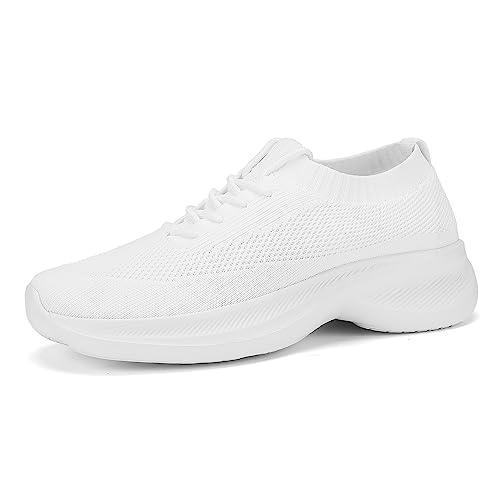 Image of Casbeam Mens Running Shoes Comfortable Lightweight Breathable Walking Shoes Lace-up Shoes Mesh Workout Casual Sports Shoes