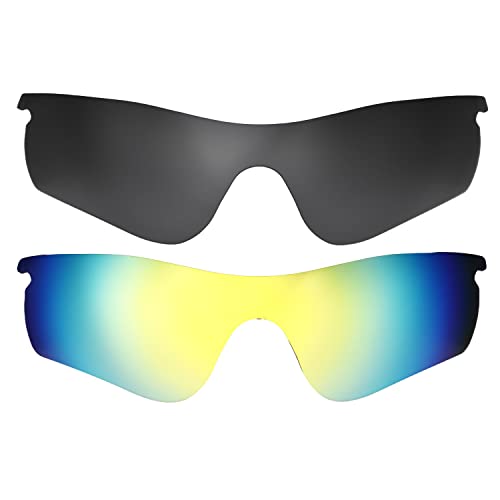 Objectifs Radarlock Path noir or de rechange pour rouler et courir sous un soleil intense