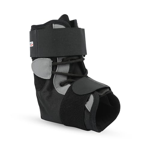 Image of Life Wear Ankle Brace with Lace, Stabilizing Support for Ankle Joint, Adjustable Compression, Rigid Splints, Soft Inner Padding, Ideal for Injury Recovery, Sprains, and Sports Protection, Size (S)