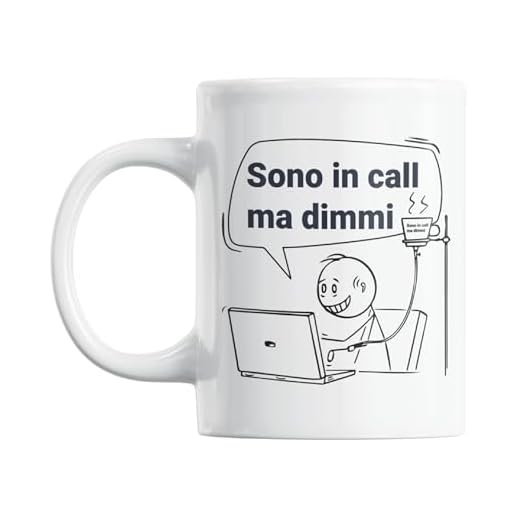 Gesar Tazza Divertente da Ufficio - Tazza " Sono in Call ma Dimmi " - Idee Regali Originali e Divertenti per Uomo e Donna - Tazza regalo di compleanno - Idee regalo di Natale