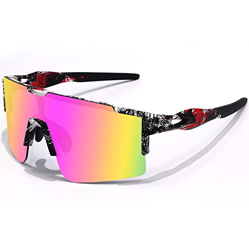 Banglong Cycling Sunglasses Uv400 Baseball Sunglasses For Men Women,Windproof Sunglasses For Sports Running Golf #TOP6