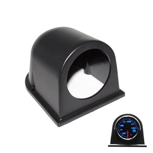 Black Universal 2 52mm ABS Plastic Single Hole Dash Gauge Console Dashboard Pod Holder One Hole