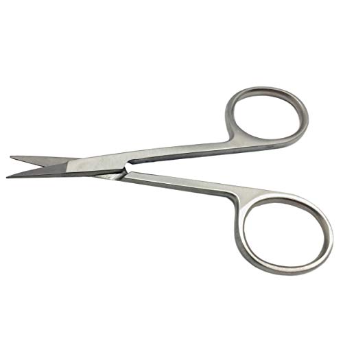Anex Professional Embroidery & Craft Small Precision Scissors All Metal Stainless Steel (Straight Blade Type) 3.5 Inches Silver #TOP2