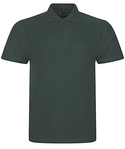 Mens Polo Shirt Short Sleeve Tee Top T-Shirt Plain Casual Workwear Leisure - XS S M L XL 2XL 3XL 4XL 5XL 6XL 7XL 8XL Bottle Green