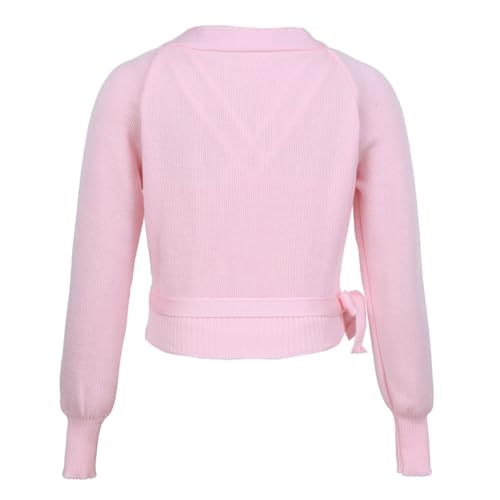 iiniim Girls Kids' Long Sleeve Knit Wrap Tops Leotards Ballet Dance Cardigan Sweater2
