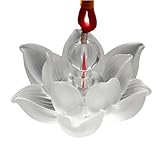 ESTINTENG Crystal Glass Lotus Accessories Pendant Car Interior Glass Lotus Pendant-White