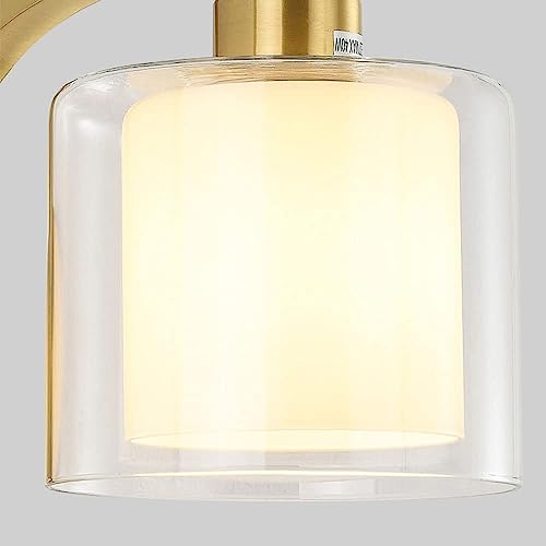 Applique murale E27 en verre blanc soufflé et métal de qualité supérieure style rétro