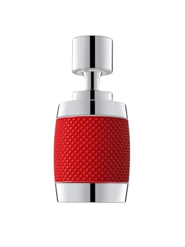 Brfveob 蛇口シャワー キッチン蛇口シャワー 720°首振りシャワーヘッド 3?モード 節水 泡沫器 水栓 ノズル 水はね防止 水漏れ対策 交換 キッチン シンク掃除 台所 浴室 洗面室 トイレにも適用可能 (レッド,短い)