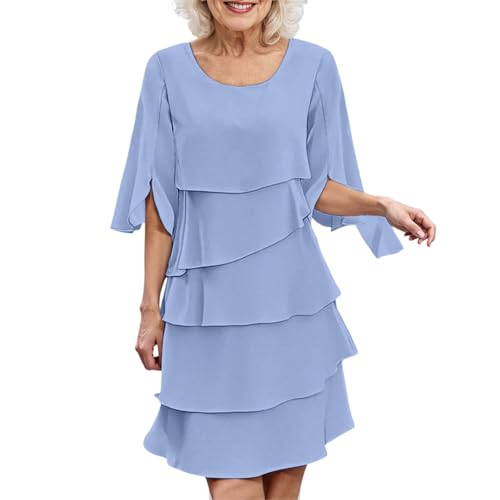 Robe de fête coupe ample masquant les rondeurs à volants légers