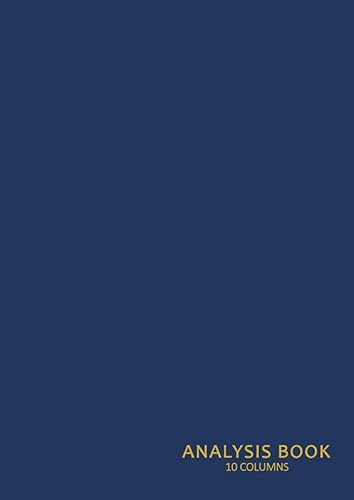 Analysis Book 10 Cash Columns: Accounts Paper Pad, 96 Pages, A4 | Accounting Ledger for Financial Transactions | Small Business, Home-based, Office - Blue