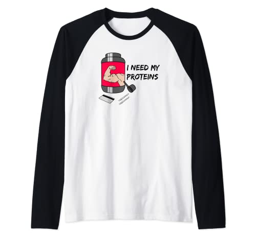 I need my proteine - weight training fitness gym addicted Raglan