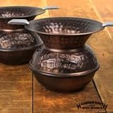 Hammersmith Iron Works Spittoon Ashtray Made from Hand-Hammered Copper - Antique Style Ashing Bowl for Cigars, Cigarettes, Pipes, Tobacco, Dip - Deep Bowl for Storing Ashes and Spit - Home Accessories