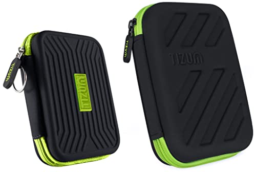 Image of tizum Hard EVA 8 x USB Flash Drives Carrying Case, Black & External Hard Drive Case for 2.5-Inch Hard Drive, Premium Edition, HDD Case (Black)