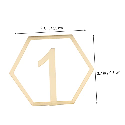 Numéros de Table Dorés pour Réception et Organisation Mariage - 4