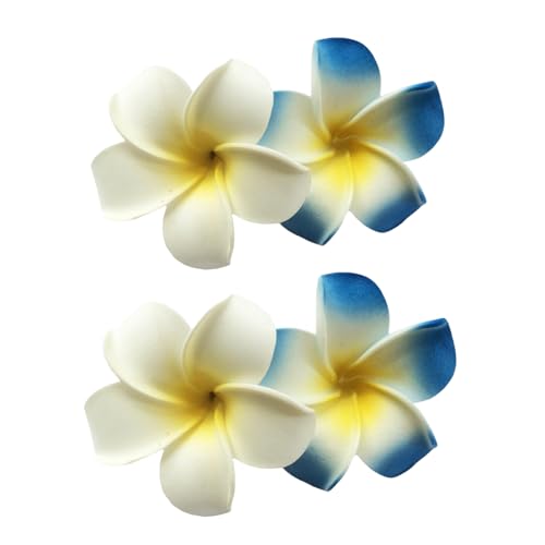 4PCS 7cm Clips de Pelo Hawaianos con Flores de Espuma miniatura 1