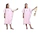 Hiturbo Microfiber Surf Poncho, Wetsuit Changing Bath Robe, Quick Dry Pool Swim Beach Towel with Hood (Pink)