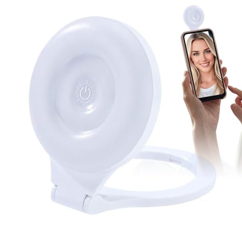 Luce selfie portatile - luce selfie per telefono | Clip sulla lampada telefonica | Lampada cellulare a LED | LED di riempimento a più angolo per viaggi | Ringlight di riempimento mobile con angolo reg
