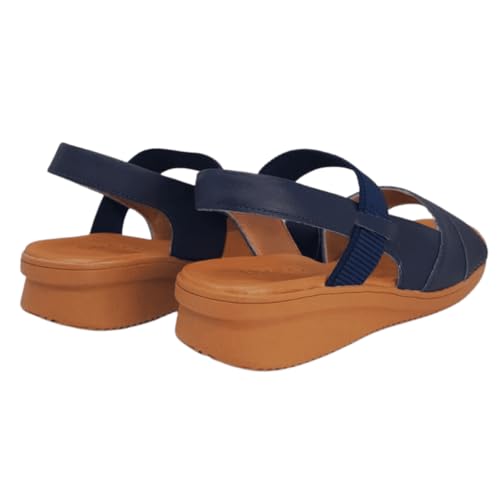 Sandália Usaflex Feminina Plataforma Casual Couro AE2031 (36)