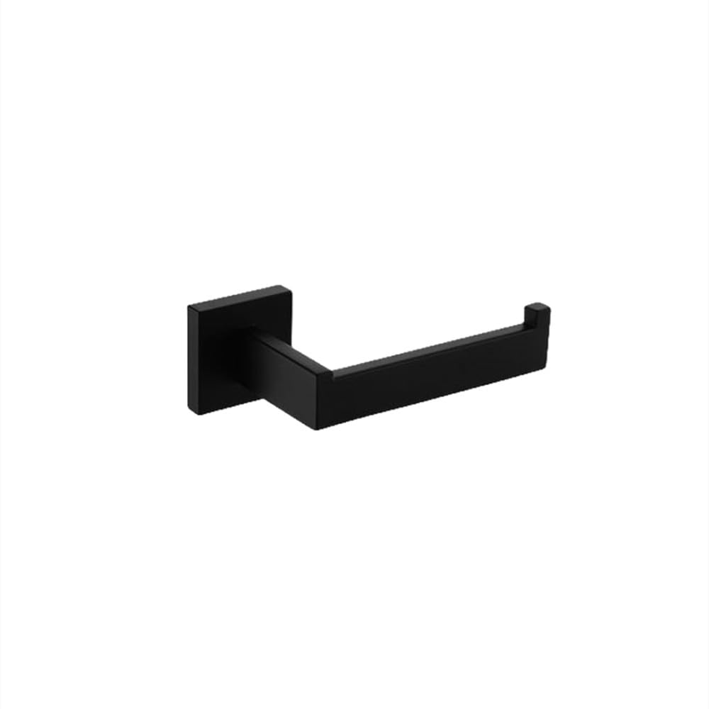 Accessoires de salle de bain noirs porte-serviette et porte-papier inox