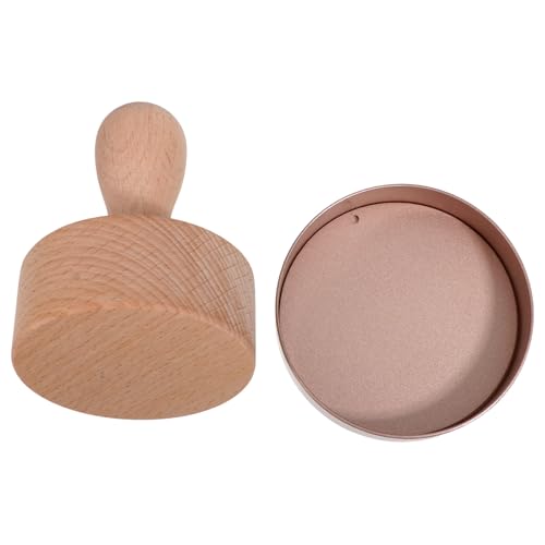 ULTECHNOVO Molde para Tartaletas de Huevo Aluminio Base Desmontable, Molde Metálico Redondo para Hornear Tartas, Set 2 Piezas Varilla de Madera para Cocina Doméstica