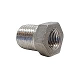 AF Hydro Stainless Steel SS316 Reducing Hex Bushing Pipe Fitting, 3/4” NPT Male x 1/4” NPT Female Thread, Pressure Rating up to 150 PSI, Class 150 Reducer Connector Adapter