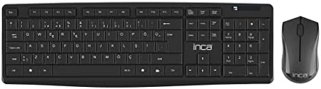 INCA IWS-538 WIRELESS SLIM DIZAYN SOFT TOUCH Q KEYBORD &amp; MOUSE SET, Siyah