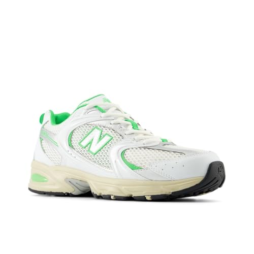 New Balance Men's 530 Shoes, White/Palm Leaf, Size 6.53