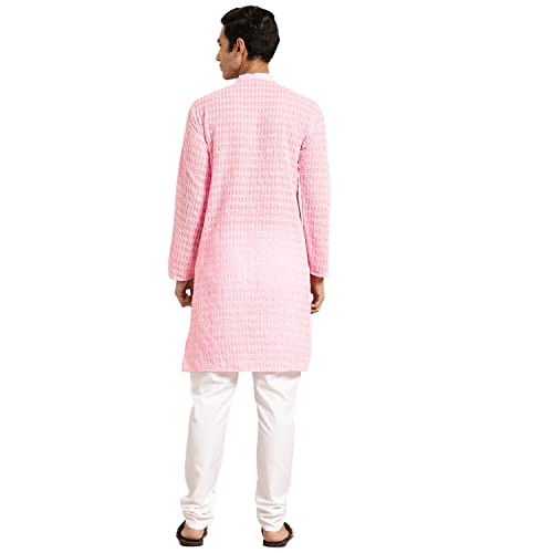 Image of SOJANYA (Since 1958 Men's Cotton Floral Regular Kurta Pyjama Set