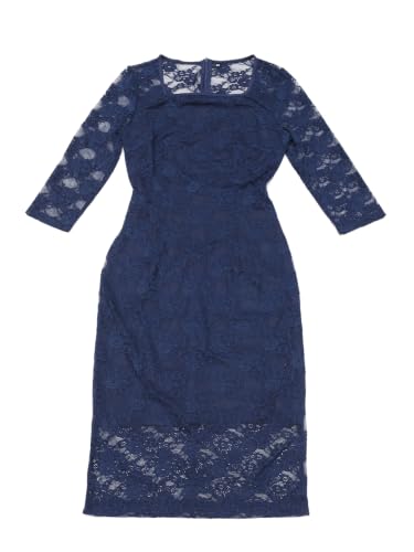 Image of Allegra K Lace Dress for Women's Elegant 3 /4 Sleeve Square Neck Bodycon Cocktail Dresses