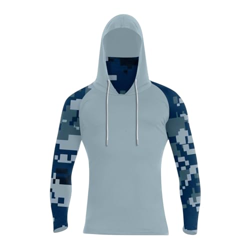 Men’s UPF 50 Performance Fishing Shirt Cooling Hoodie Camo Long Sleeve3