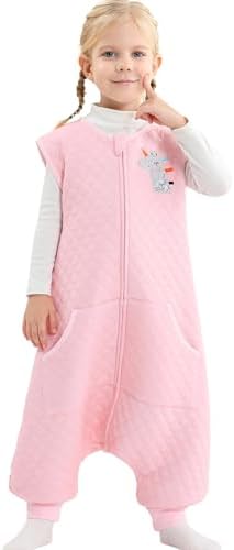 WONDAY Toddler Sleep Sack with Feet, 1.0 TOG Wearable Blanket, 12-24 Months