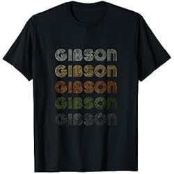 Cacerola Gibson Camiseta Gibson Love Heart, estilo Grunge/Vintage, negra Gibson Camiseta