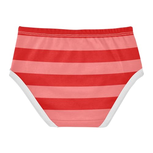Red Pink Stripe Toddler Girls's Underwear 2T2