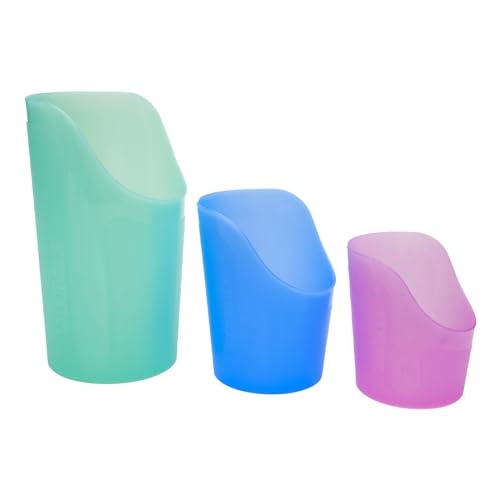 TalkTools CutOut Nosey Cups - Drinking Glass for Stable & Fixed Position, Special Drinking Cups, Therapy Training Cups, Motor and Coordination Support (All 3 Sizes (Pink, Blue & Green))