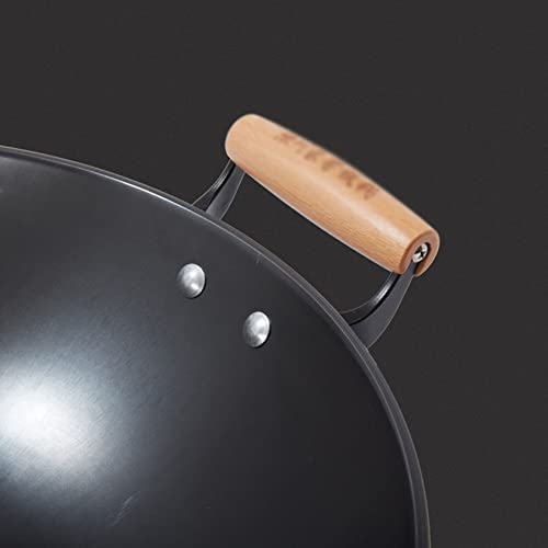 Wok de Hierro Fundido 51 cm Negro miniatura 7