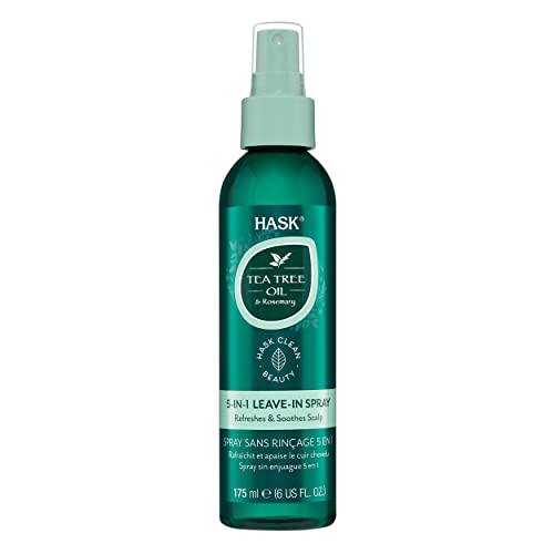 HASK Spray sans rinçage 5 en 1 à l'huile d'arbre à thé et au romarin 175 ml Cover