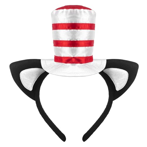 Cat Headband With Stovepipe Hat For Themed Parties, Christmas Celebrations And Halloween Cosplay