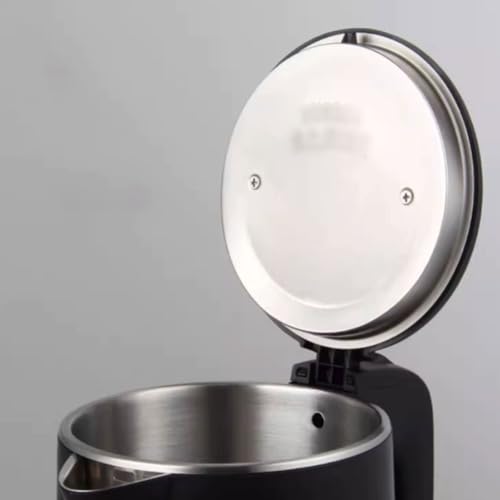 Tetera eléctrica de acero inoxidable con gran capacidad negra miniatura 4