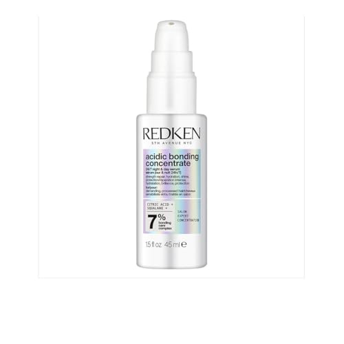 Redken Sérum 24/7 Día y Noche Sin Aclarado para Cabello Dañado con Ácido Cítrico, Ácido Poliglutámico y Escualano, Reparación Profunda y Fragancia a Lavanda, Acidic Bonding Concentrate, 45 ml