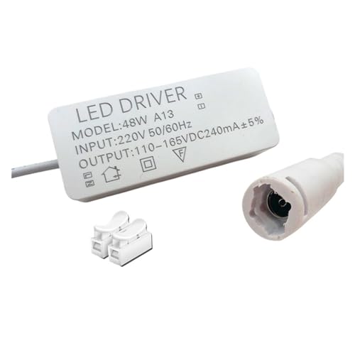 SNGXRFHD Leddriver Drive Power Supply Ballast Starter Flat lamp Downlight Constant Current 38w48w60w88w(48-60wDC Female Plug)