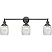 Innovations 205-BK-S-G302 3 Light Adjustable Bathroom Fixture, Matte Black