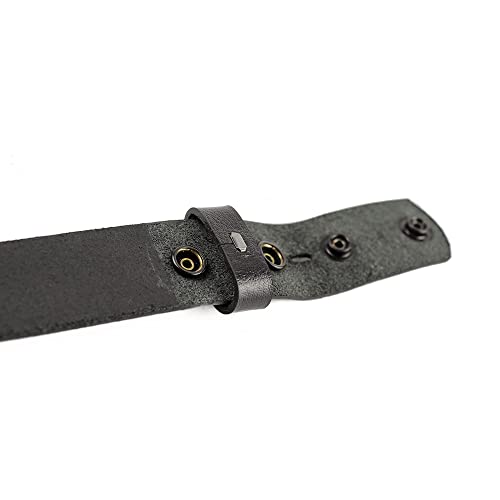 Leather belt strap without buckle, genuine cowhide cowboy 1.5" belt with snap buttons, snap on american belt4