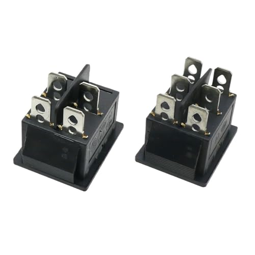 Interruptor basculante KCD4 azul de 4 pines para control de encendido y apagado en equipos 4