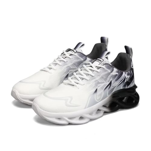 Jakcuz Men Sneakers Sport Shoes with Arch Support Breathable Lace-up Workout Men Running Shoes3